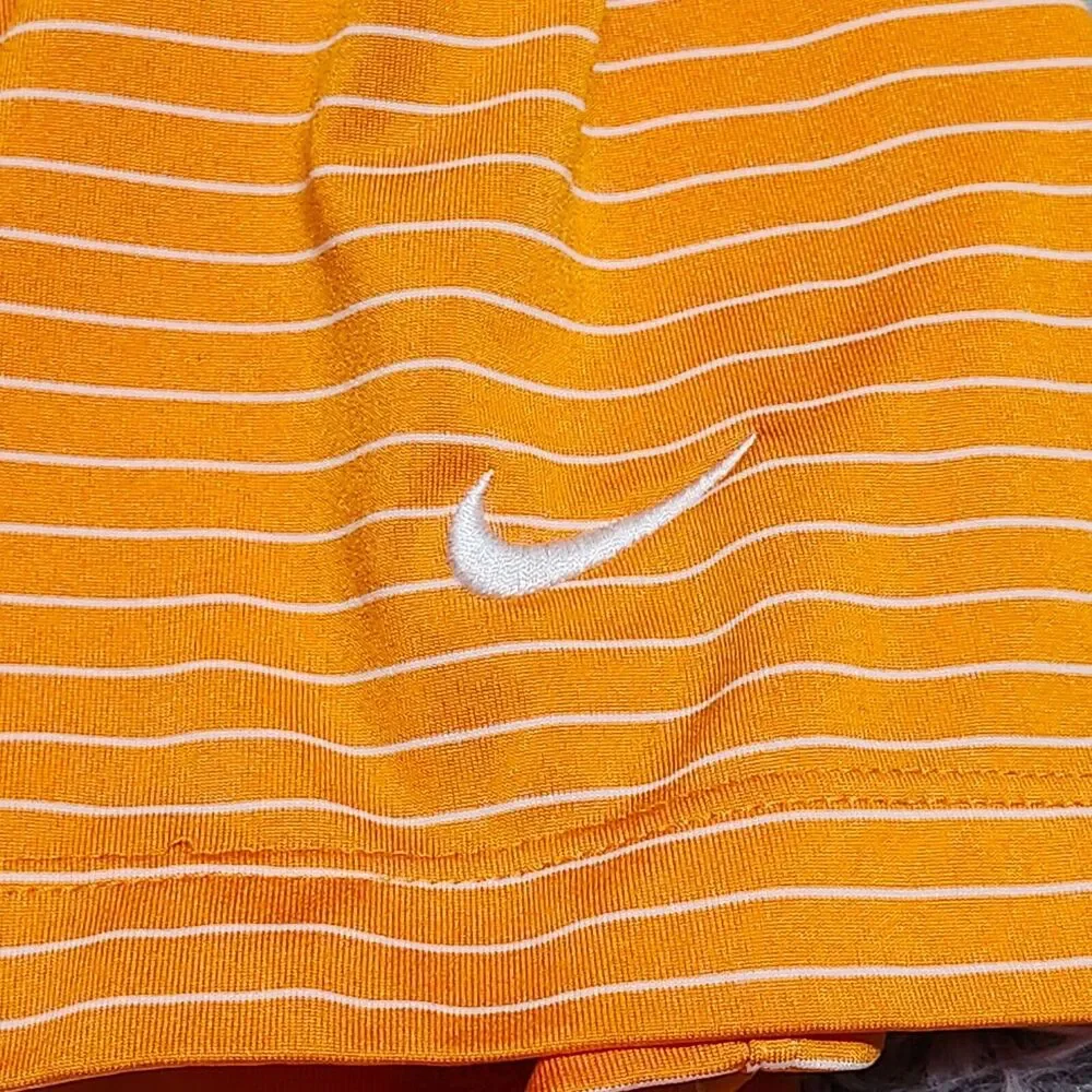 NIKE GOLF Polo Shirt Mens Medium Orange‎ Short Sleeve DRI-FIT Stretch Polyester